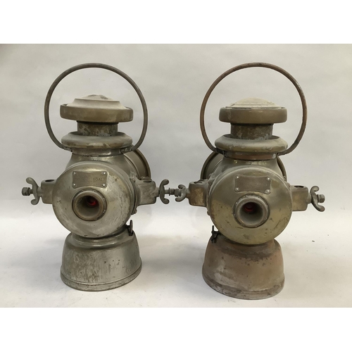 48 - A pair of Lucas Limited King of the Road car lights no. 722, 30.5cm over hoop