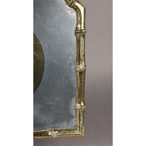 46 - David Marshall, a pair of matching trays in aluminium and brass, both of brutalist design, rectangul... 