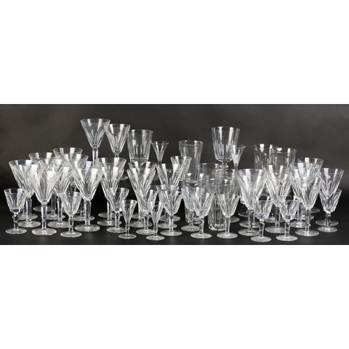 58 - A suite of Waterford crystal 'Sheila' pattern glassware, including 11 claret wine glasses, 16.5cm hi... 