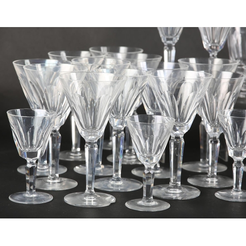 58 - A suite of Waterford crystal 'Sheila' pattern glassware, including 11 claret wine glasses, 16.5cm hi... 