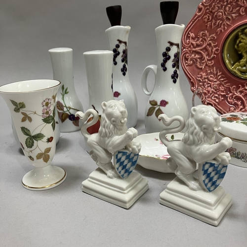 57 - A Beswick coffee service comprising coffee pot, hot milk jug (no lid), sugar bowl, six coffee cups a... 
