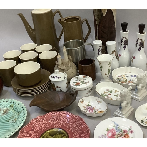 57 - A Beswick coffee service comprising coffee pot, hot milk jug (no lid), sugar bowl, six coffee cups a... 