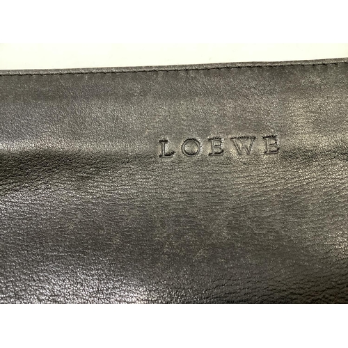 37 - A Loewe black leather shoulder bag, 28cm x 26cm wide