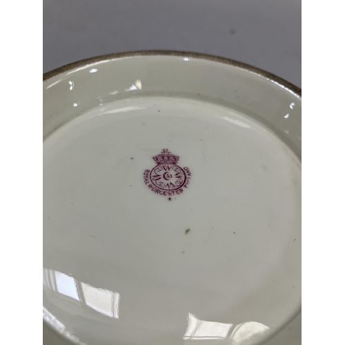 22 - A Royal Worcester rose painted bowl highlighted in gilt, printed mark with date cypher for 1916, 19.... 