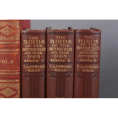 11 - COWARD (T A), The Birds of the British Isles and Their Eggs, 1920 2nd imp., 3 vols, pub. Frederick W... 