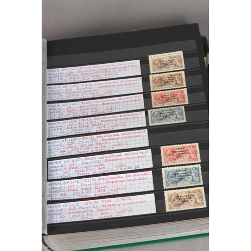 38 - TWO GREEN COVER GLASSINE SHEET STOCK BOOKS with a rare specialist and unique collection of GB Coloni... 
