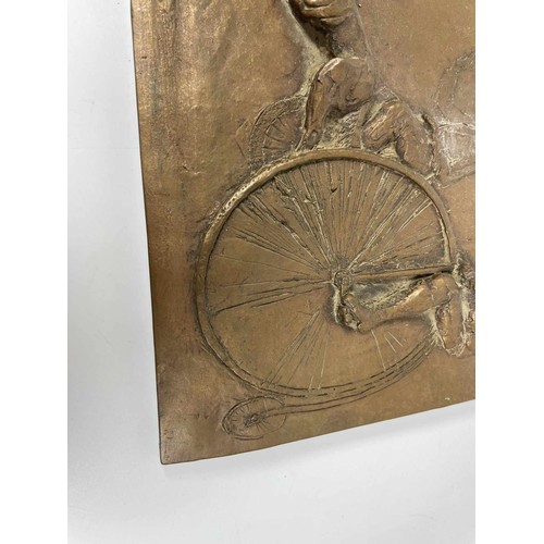 241 - Plaque Showing Rider on machine accompanied by his dog.

This item is Category B on our Shipping Pol... 