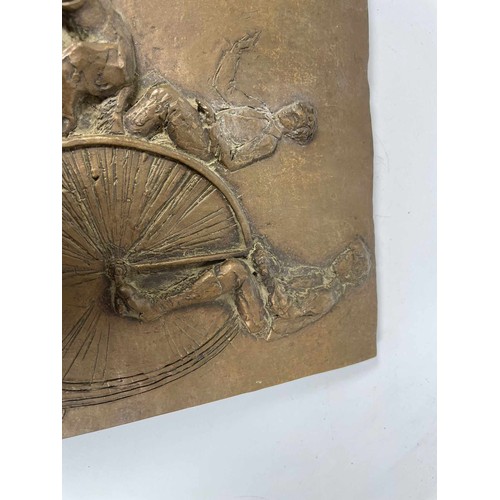 241 - Plaque Showing Rider on machine accompanied by his dog.

This item is Category B on our Shipping Pol... 