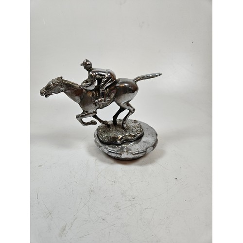 25 - Desmo Horse Racing & Jockey Motor Car Mascot, Chrome Plated on Large radiator Cap.

This item is Cat... 