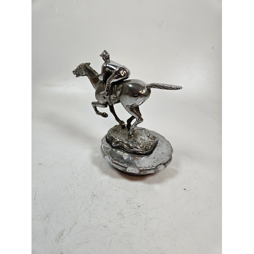 25 - Desmo Horse Racing & Jockey Motor Car Mascot, Chrome Plated on Large radiator Cap.

This item is Cat... 