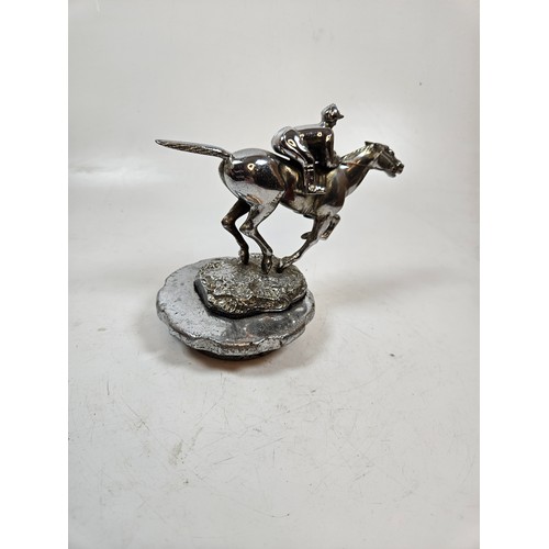 25 - Desmo Horse Racing & Jockey Motor Car Mascot, Chrome Plated on Large radiator Cap.

This item is Cat... 