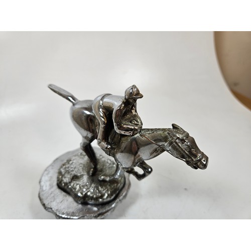 25 - Desmo Horse Racing & Jockey Motor Car Mascot, Chrome Plated on Large radiator Cap.

This item is Cat... 