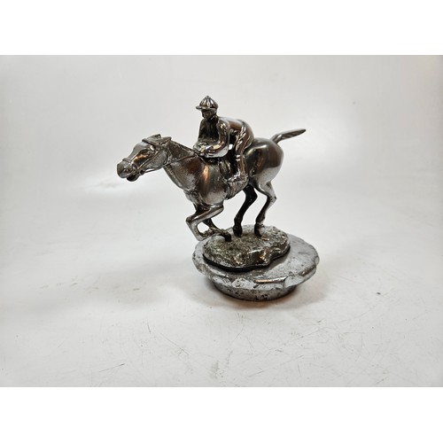 25 - Desmo Horse Racing & Jockey Motor Car Mascot, Chrome Plated on Large radiator Cap.

This item is Cat... 