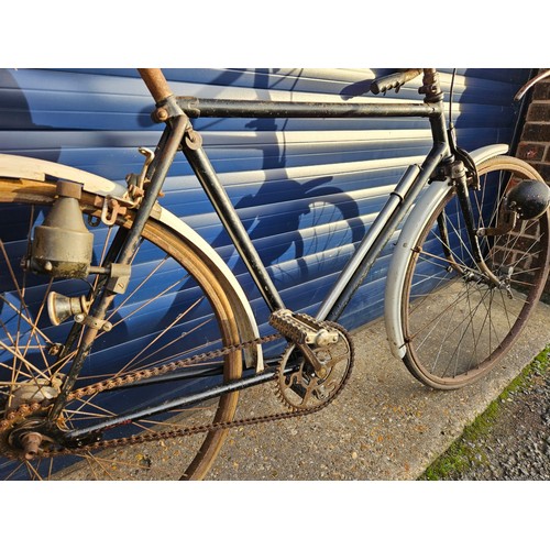 280 - A gentlemans Silver Sport Sunbeam sport bicycle. 3 speed KS type hub, lauterwasser bars, centre pull... 