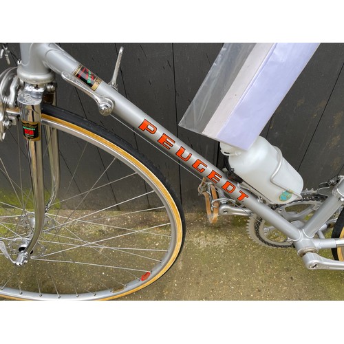 276 - Peugeot PY10 Road Bicycle, 58cm CTC, 200 miles use from new (1980) compete with factory build record... 