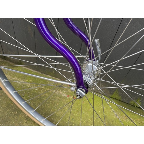 274 - Bates Cantiflex / Diadrant 60cm CTC Road Bicycle. Phase 1 hand cut lug work, flam purple finish, onl... 