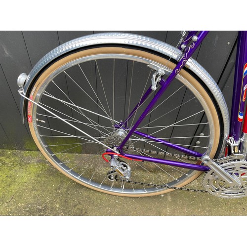 274 - Bates Cantiflex / Diadrant 60cm CTC Road Bicycle. Phase 1 hand cut lug work, flam purple finish, onl... 