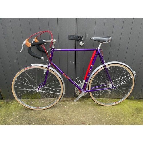 274 - Bates Cantiflex / Diadrant 60cm CTC Road Bicycle. Phase 1 hand cut lug work, flam purple finish, onl... 