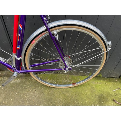 274 - Bates Cantiflex / Diadrant 60cm CTC Road Bicycle. Phase 1 hand cut lug work, flam purple finish, onl... 