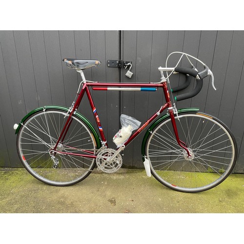 275 - Bates 'Club' 58cm CTC Road Bicycle. Phase 2 hand cut lugwork, Flam Red, unridden, built by Ron Coope... 