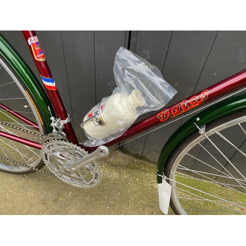 275 - Bates 'Club' 58cm CTC Road Bicycle. Phase 2 hand cut lugwork, Flam Red, unridden, built by Ron Coope... 