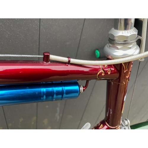 275 - Bates 'Club' 58cm CTC Road Bicycle. Phase 2 hand cut lugwork, Flam Red, unridden, built by Ron Coope... 