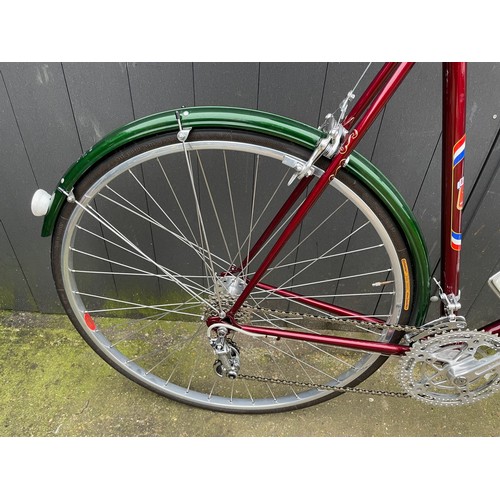 275 - Bates 'Club' 58cm CTC Road Bicycle. Phase 2 hand cut lugwork, Flam Red, unridden, built by Ron Coope... 