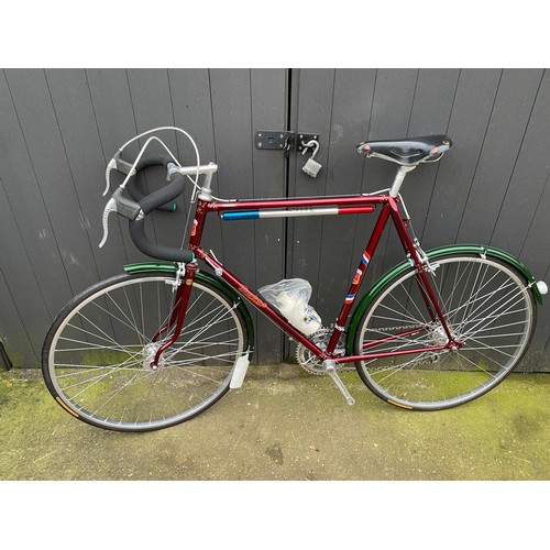 275 - Bates 'Club' 58cm CTC Road Bicycle. Phase 2 hand cut lugwork, Flam Red, unridden, built by Ron Coope... 