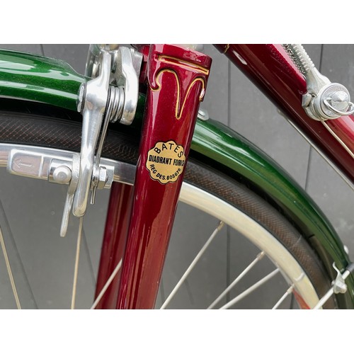 275 - Bates 'Club' 58cm CTC Road Bicycle. Phase 2 hand cut lugwork, Flam Red, unridden, built by Ron Coope... 