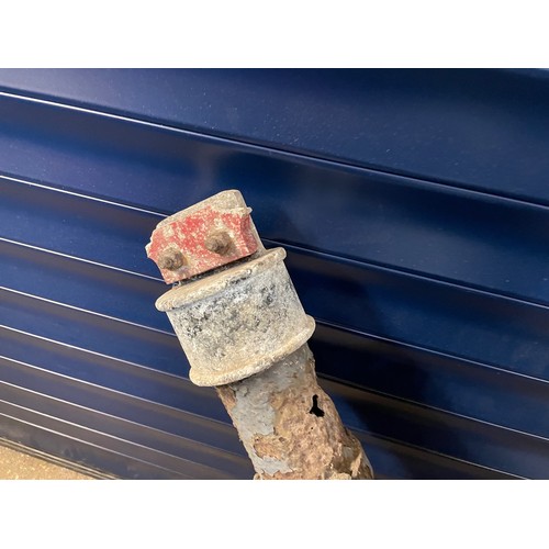 99 - A Pre Warboys Road Sign 'Beware Of Fallen Rock' on a well rusted post with (detached) Trianglular To... 