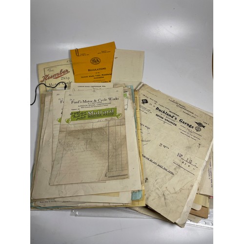 95 - A collection of letterheads and bills relating to Fords Motor & Cycle Works of Chippenham. A large q... 