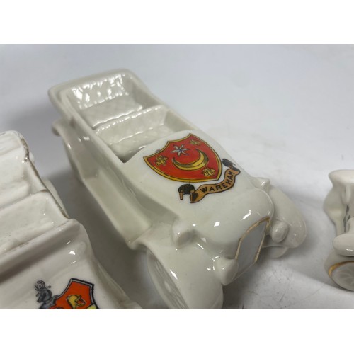 39 - Early Crested Charabancs (3) & Motor Car, Grays, Bridlington, Wareham, and Warminster
This Item Cann... 