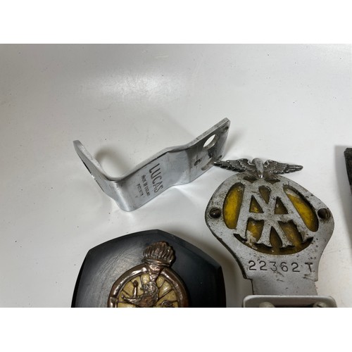 1 - Assortment of Car & Motor Cycle Badges: AA, AA Cycles, Isle of Man, Coronation 1953, Auto Cycle Unio... 