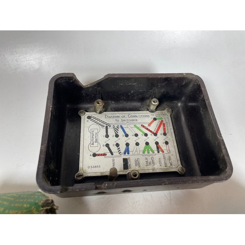 35 - A selection of items ex Rolls Royce Phantom I, Lucas No.17C Spare Bulb Holder (with Bulbs), Lucas So... 