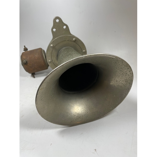 75 - A Very Large Nickel Plated Klaxon Horn, 12