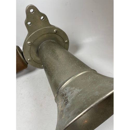 75 - A Very Large Nickel Plated Klaxon Horn, 12