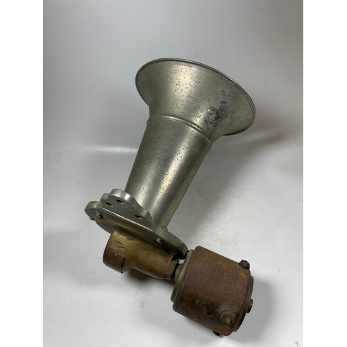 75 - A Very Large Nickel Plated Klaxon Horn, 12