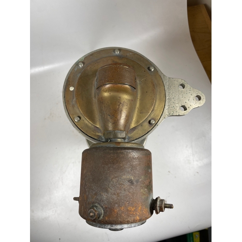 75 - A Very Large Nickel Plated Klaxon Horn, 12