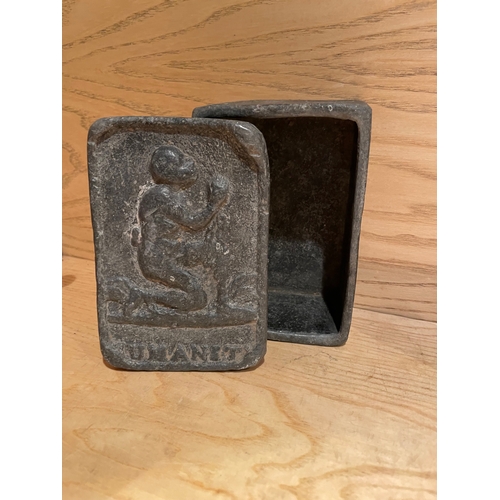 46 - Three Vintage Tins, One Cast, One Tin Moneyboy and One Biscuit Tin

Shipping Rate B