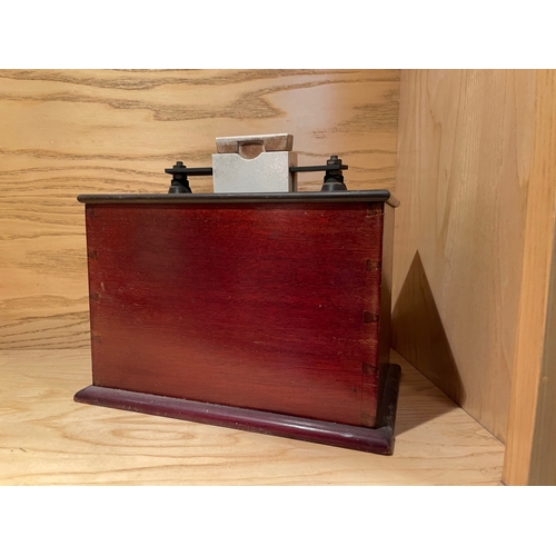 8 - A Selection of Scientific Instruments: Locked mystery box, Cambridge & Paul Instrument Co Mine Testi... 