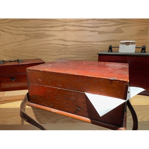 8 - A Selection of Scientific Instruments: Locked mystery box, Cambridge & Paul Instrument Co Mine Testi... 