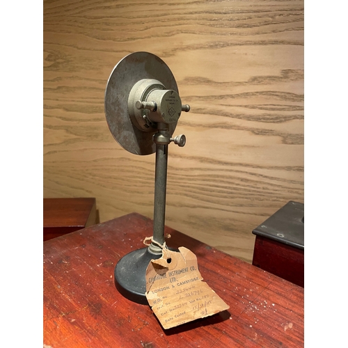 8 - A Selection of Scientific Instruments: Locked mystery box, Cambridge & Paul Instrument Co Mine Testi... 