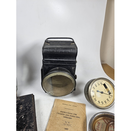 78 - 2no Vintage Motoring Oil Lamps t/w 2no Motorist First Aid Kits and Other Sundry Items

Shipping Rate... 