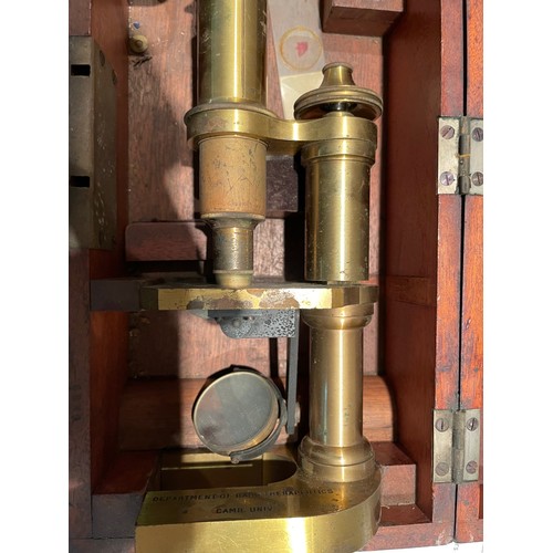 6 - 2no Microscopes t/w A Cambridge University Bunsen Burner. Both Microscopes marked Department of Radi... 