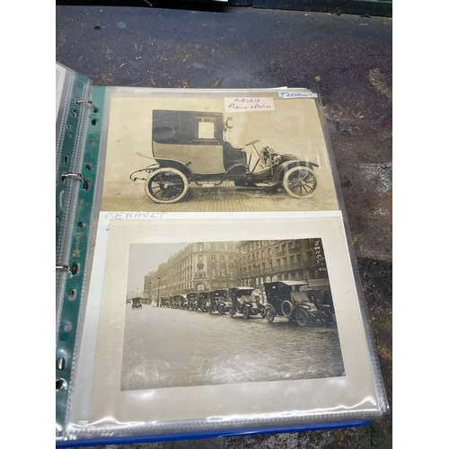 99 - Renault Cars Vintage Photographic Archive 1898-1939. Ten Folders of Period Photographs, Postcards, A... 