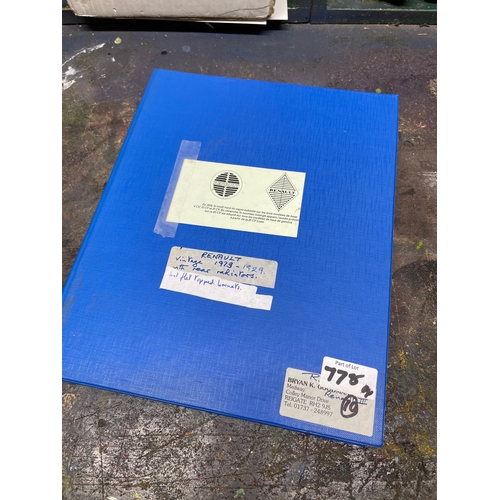 99 - Renault Cars Vintage Photographic Archive 1898-1939. Ten Folders of Period Photographs, Postcards, A... 