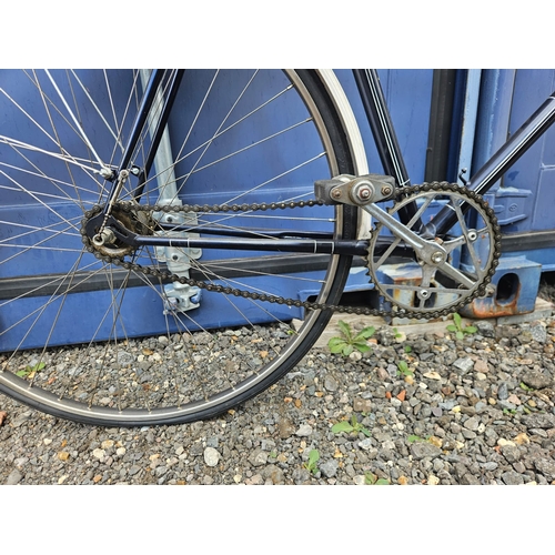 164 - Raleigh Record Ace Road Bicycle, Restored, Blue and white, Brooks b66, Carradice Bag, 27 x 1 1/4