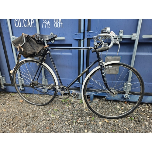 164 - Raleigh Record Ace Road Bicycle, Restored, Blue and white, Brooks b66, Carradice Bag, 27 x 1 1/4