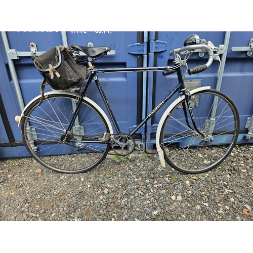 164 - Raleigh Record Ace Road Bicycle, Restored, Blue and white, Brooks b66, Carradice Bag, 27 x 1 1/4