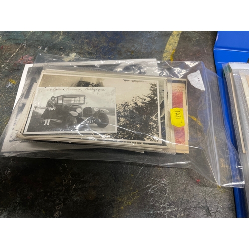 96 - Citroen Vintage Car Photographic Archive 1920s & 1930s. Two Folders of Period Photographs, Postcards... 